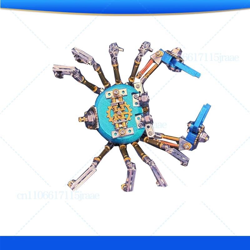 Mechanical crab steampunk style assembly model creative handmade puzzle building block  tabletop ornament gift