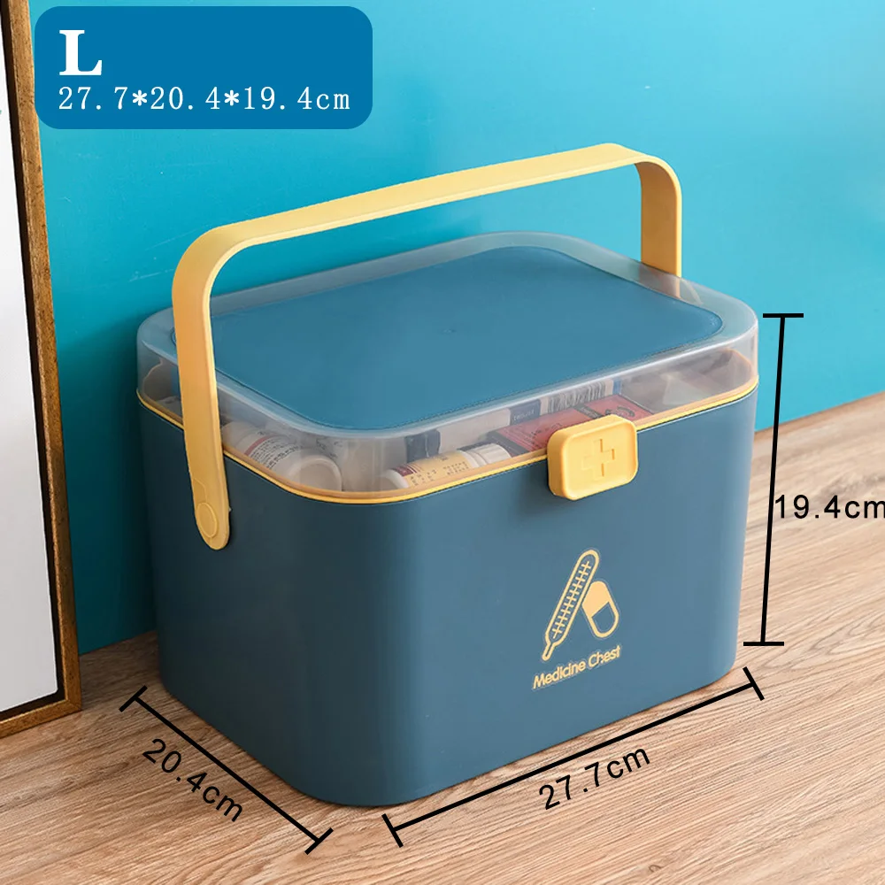 Multi-functional Emergency Pills Case Chest First Aid Kit Container Portable Household Plastic Medicine Organizer Storage Box