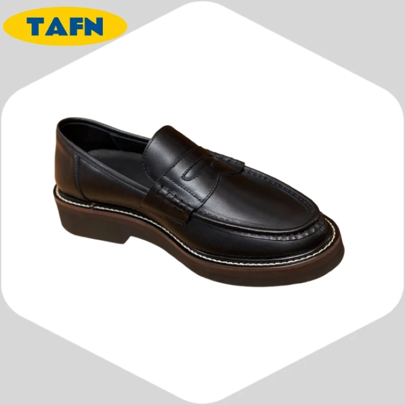 ترجمة جميلة أحذية رجالية بسيطة ذات ملمس متقدم للأعمال والاستخدام غير الرسمي أحذية بدون كعب سهلة الارتداء للرجال AE2813 #3