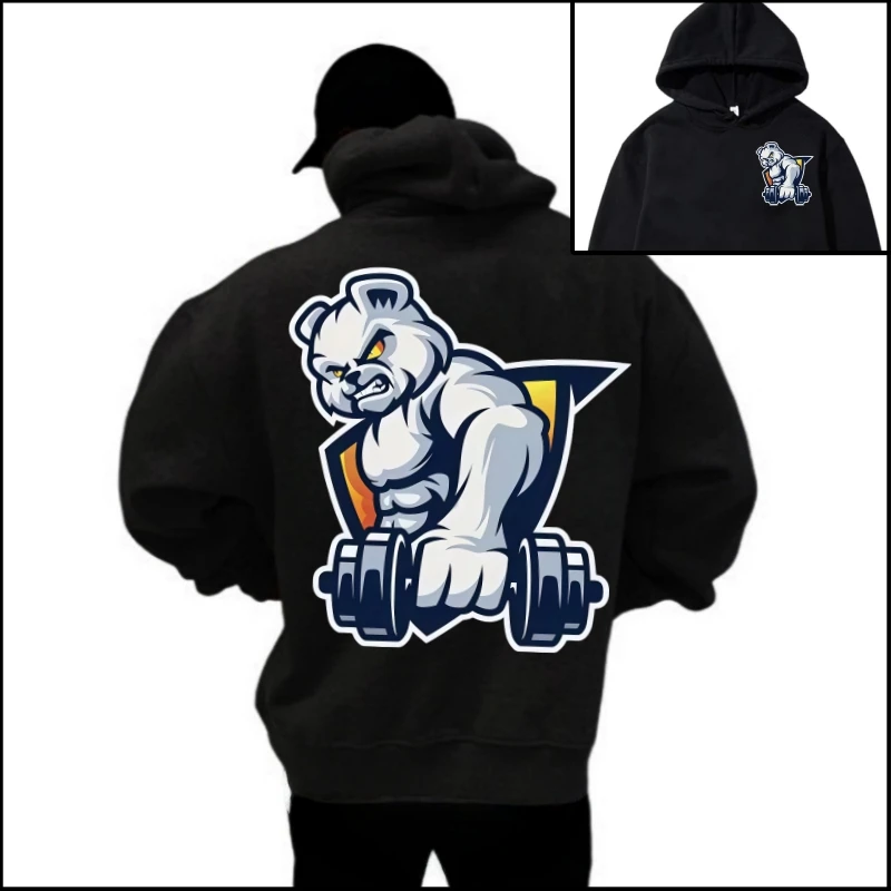 

Autumn Fitness Men's Hoodie, Fleece Warm Sweatshirt with Breathable for Winter Training Bodybuilding and Muscle Definition