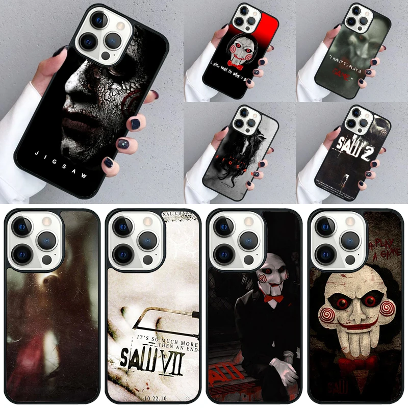 Jigsaw Saw Phone Case For iPhone 16 15 13 14 Pro Max 11 12 Mini Plus 2022 XR XS MAX Shell Cover coque