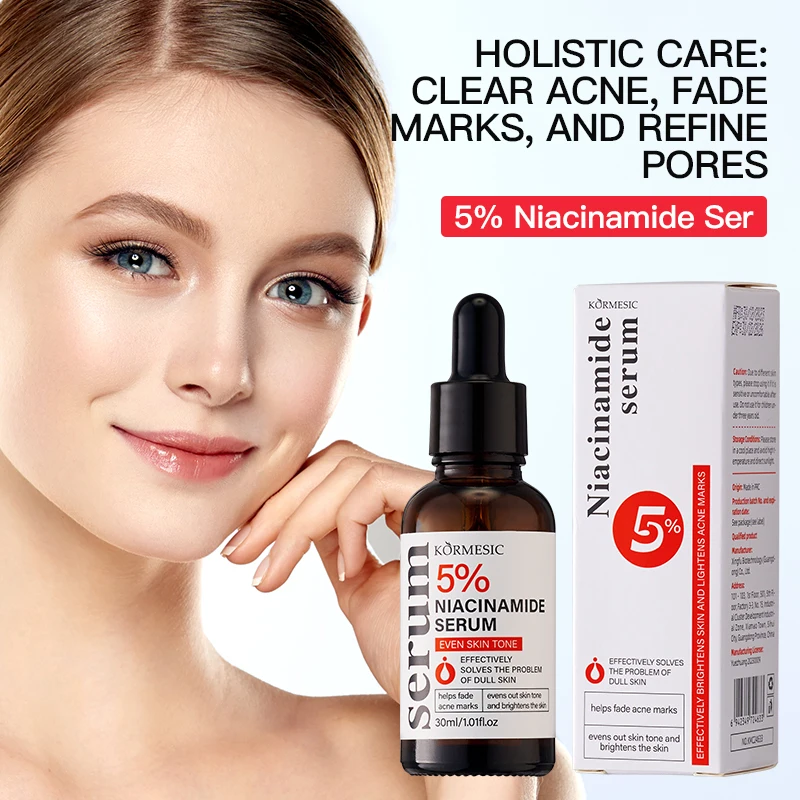 7 Seconds Niacinamide Brighten Serum Lighten Dark Spots Acne Marks Shrink Pores Oil Control Reduce Dullness Moisturize Cosmetics