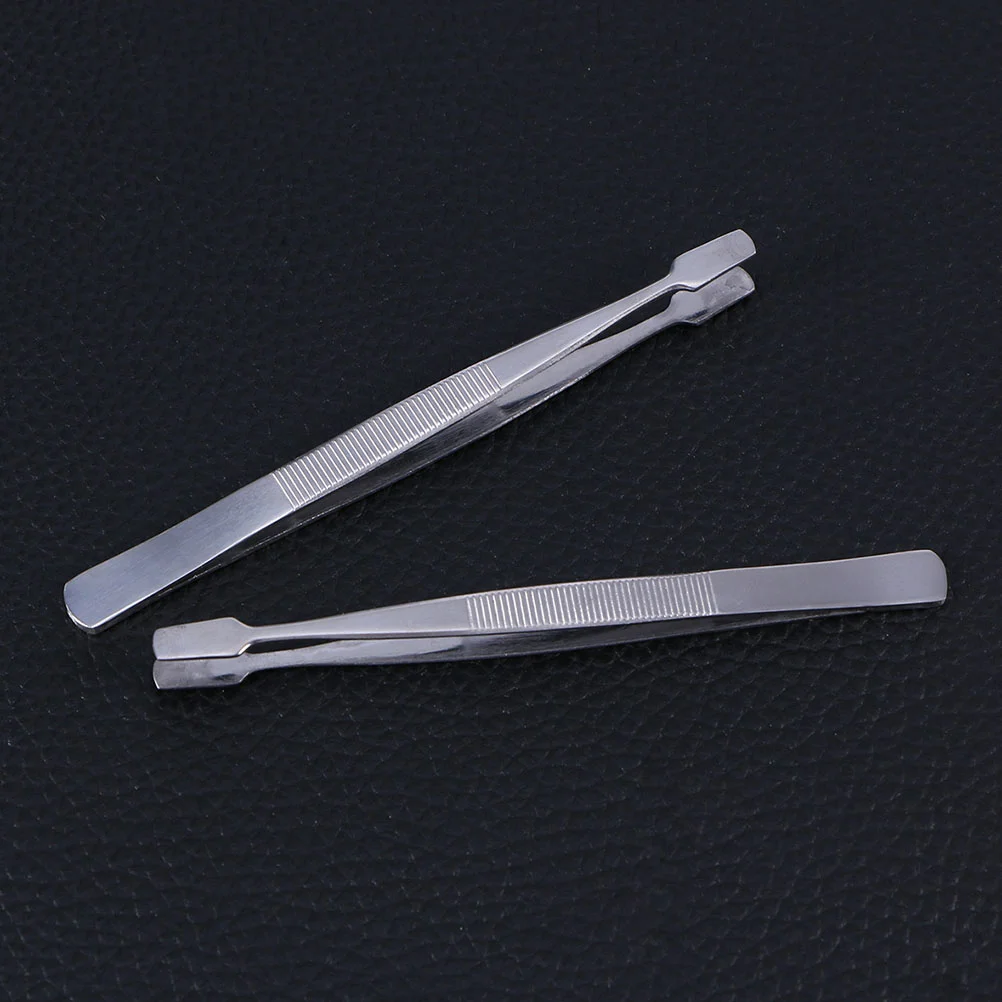 Tweezers Wide Application False Eyelash Stainless Steel Stamp Precision Delicate Object for