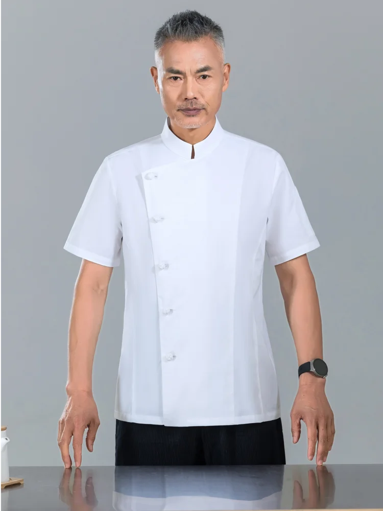 

Chef Shirt Cook's Clothes Women´s Uniform Kitchen Gastronomic Catering Food Service White Work Clothing Men Camisa De Chef Wear