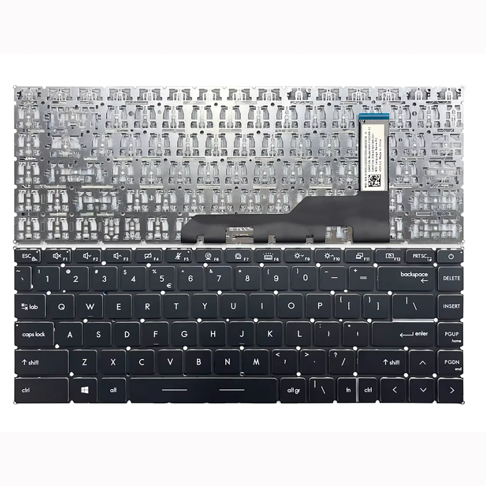 

US RU Layout for MS-1571 MSI Creator Z16 A11U A11UE A11UET A12U A12UET Laptop Keyboard