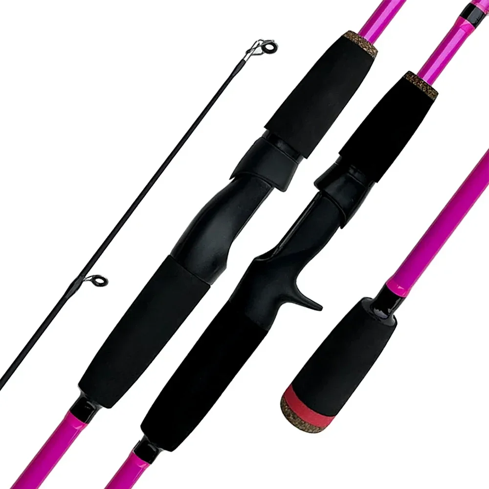 Ultra Light 2 Sections Lure Fishing Rod Carbon Fiber Spinning Casting Fishing Rod Bass Trout Fishing Tackle Lure 8-25g ML Action