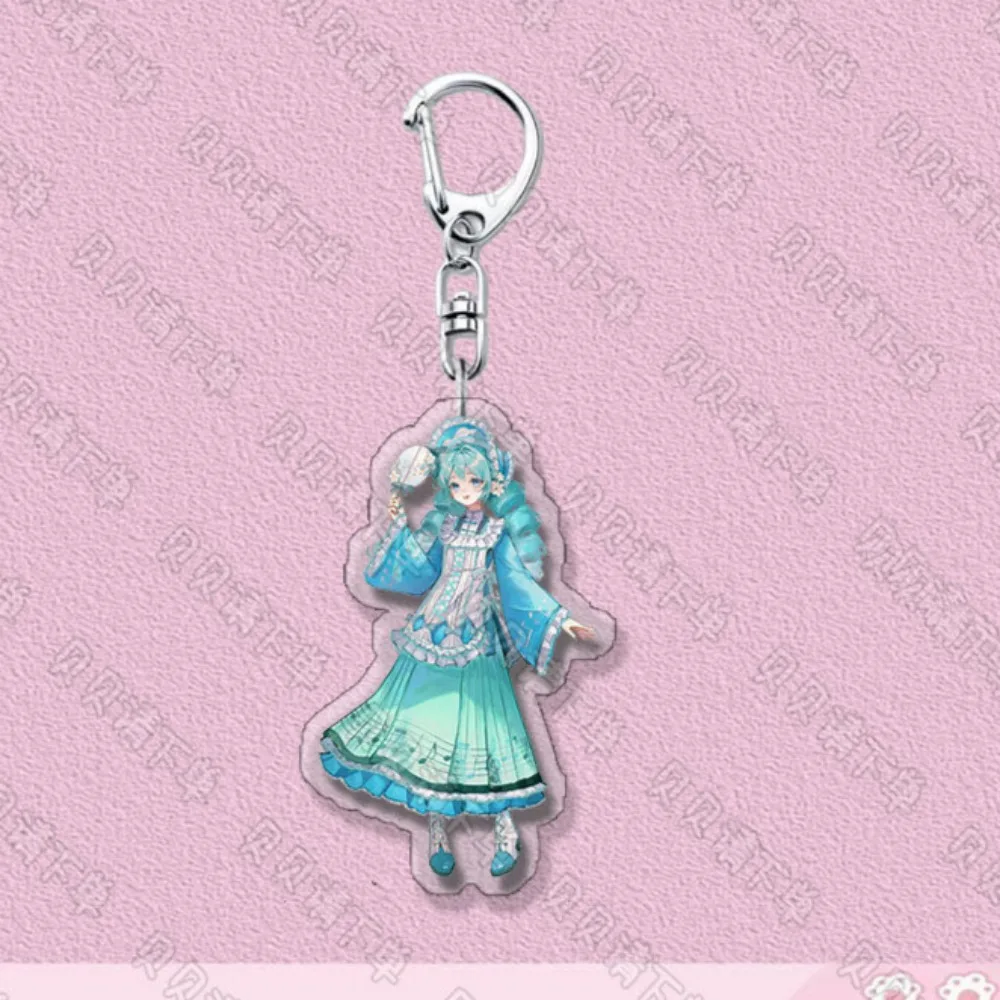 New Hatsune Miku Key Buckle Hatsune Miku Project Diva Anime Peripheral Cute Originality Cartoon Schoolbag Acrylic Pendant