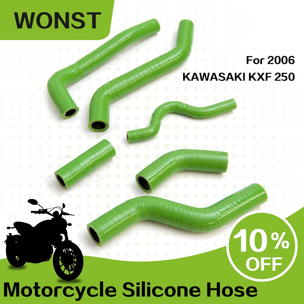 

For 2006 Kawasaki KX250F KX 250 F Silicone Pipe Tube Radiator Hoses Kit