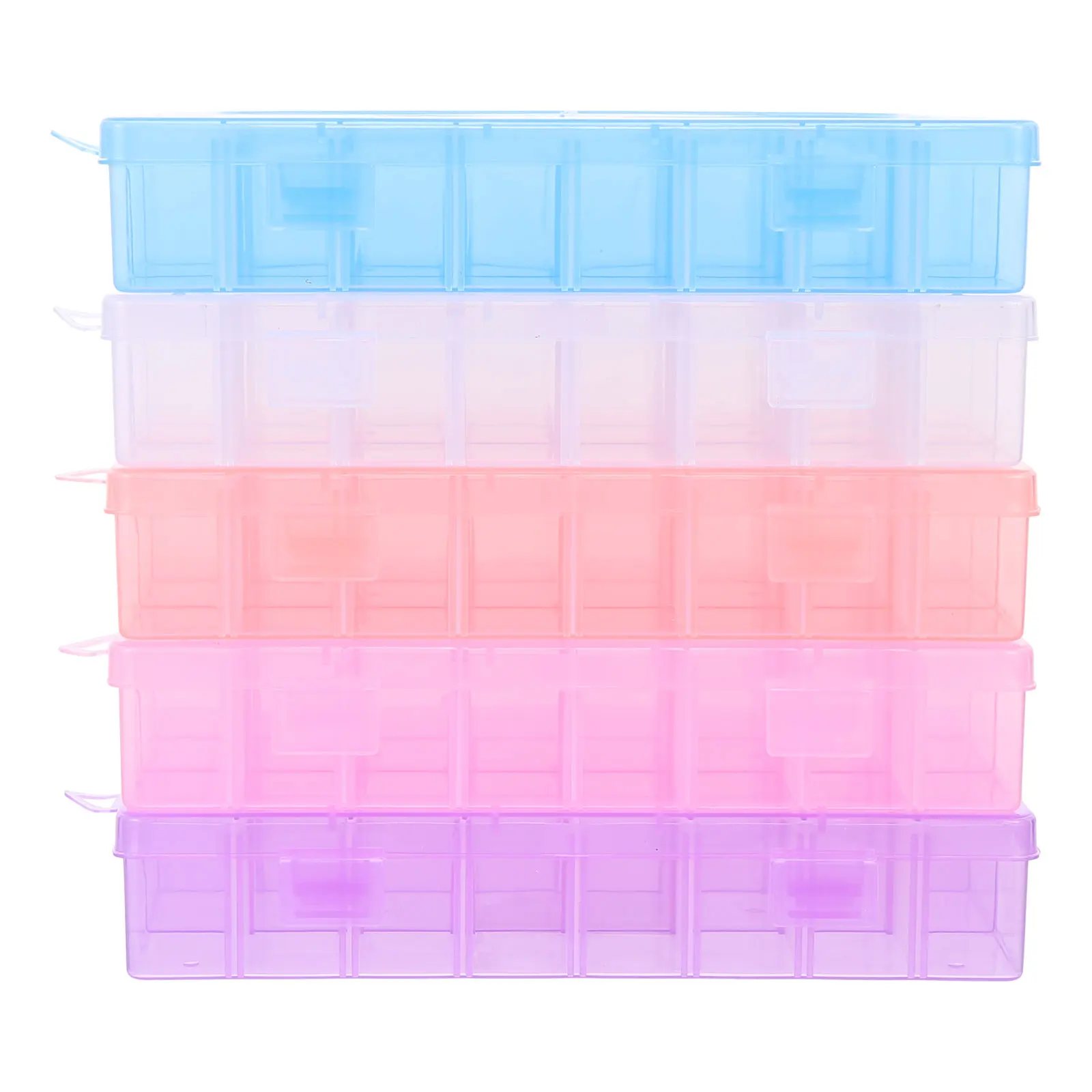 

5Pcs Storage Organizer Box Premium Material Durable Compartment Structure Portable Nail Art Accessories Travel Jewelry Beads