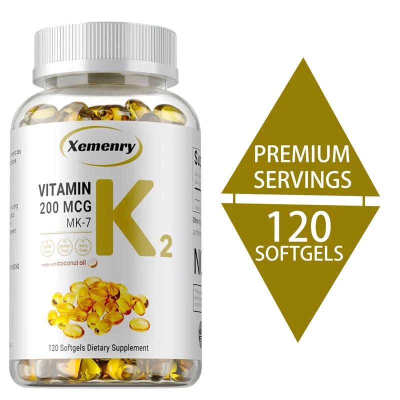 

Vitamin K2 MK-7 Supplement - Supports Immune, Joint, and Heart Health, Strengthens Bones, Promotes Absorption, and Boosts Energy