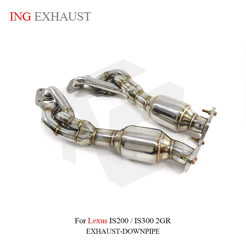 ING Catalytic Downpipe Performance Manifold Header for Lexus IS200 IS300 2GR 2.0T Toyota Engine Power Race Tube Exhaust System