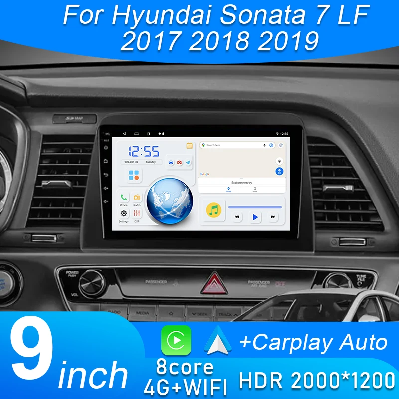 

Car Radio Android 15 For Hyundai Sonata 7 LF 2017 2018 2019 Carplay Auto GPS DSP Video Head Unit 2 Din Navigation Stereo Player