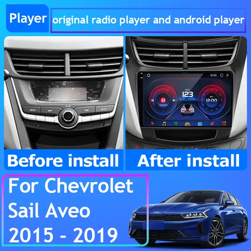 Imagen 2 del producto Radio de Coche Carplay Para Chevrolet Sail Aveo 2015-2019 Navegación GPS Video Android Reproductor Multimedia Estéreo Automático 5G Wifi No 2din
