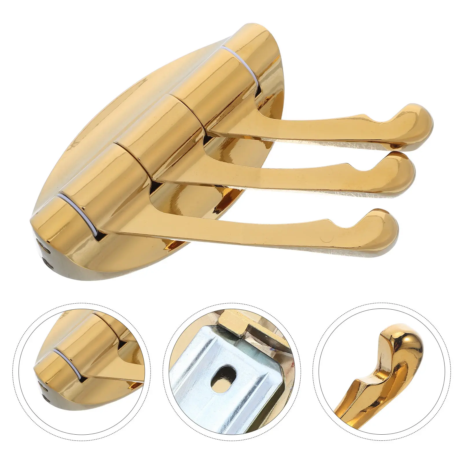 Heavy Duty Triple Foldable Swivel Hook Solid Metal Towel Clothes Hanger Space Saving Elegant Wall Mounted Coat Rack for Garage