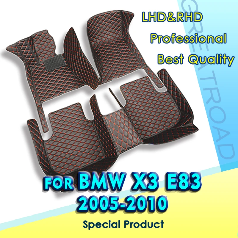 Car floor&trunk mats for BMW X3 E83 2005 2006 2007 2008 2009 2010 Custom foot Pads automobile carpet cover interior accessories