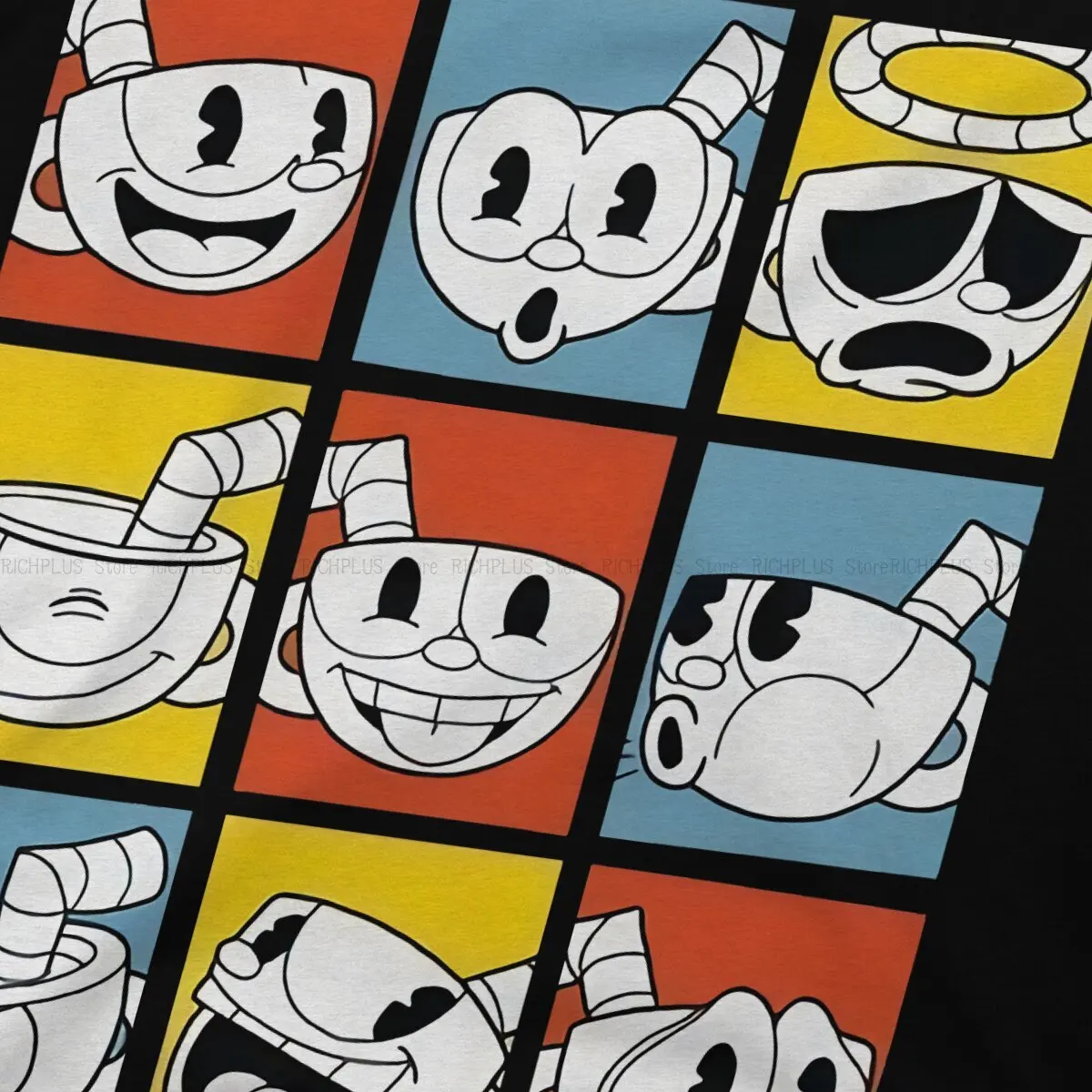 Show TShirt For Men Cuphead Mugman Game Clothing Novelty T Shirt Soft