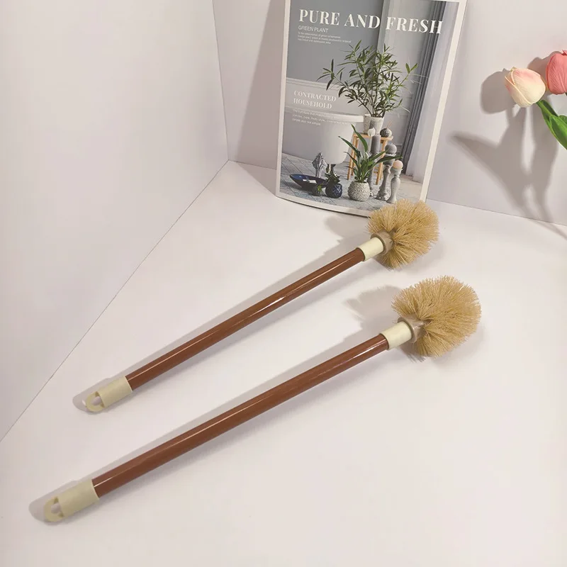 Household toilet brush with no blind spots, long-handled wall-mounted universal hard-bristled cleaning brush, toilet brush