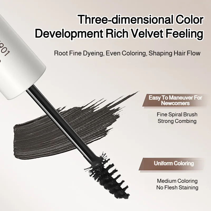 قلم حواجب مزدوج الأطراف مقاوم للماء ومقاوم للتلطخ ومحسن للحواجب ذو مظهر طبيعي بري مع فرشاة أداة مكياج تدوم طويلاً