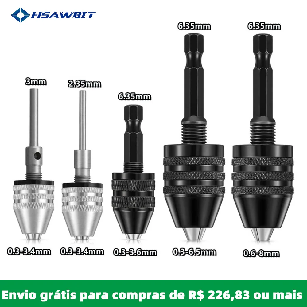 1pc mudança rápida keyless broca mandril hex haste adaptador conversor ferramenta de três mandíbulas moedor elétrico broca mandril