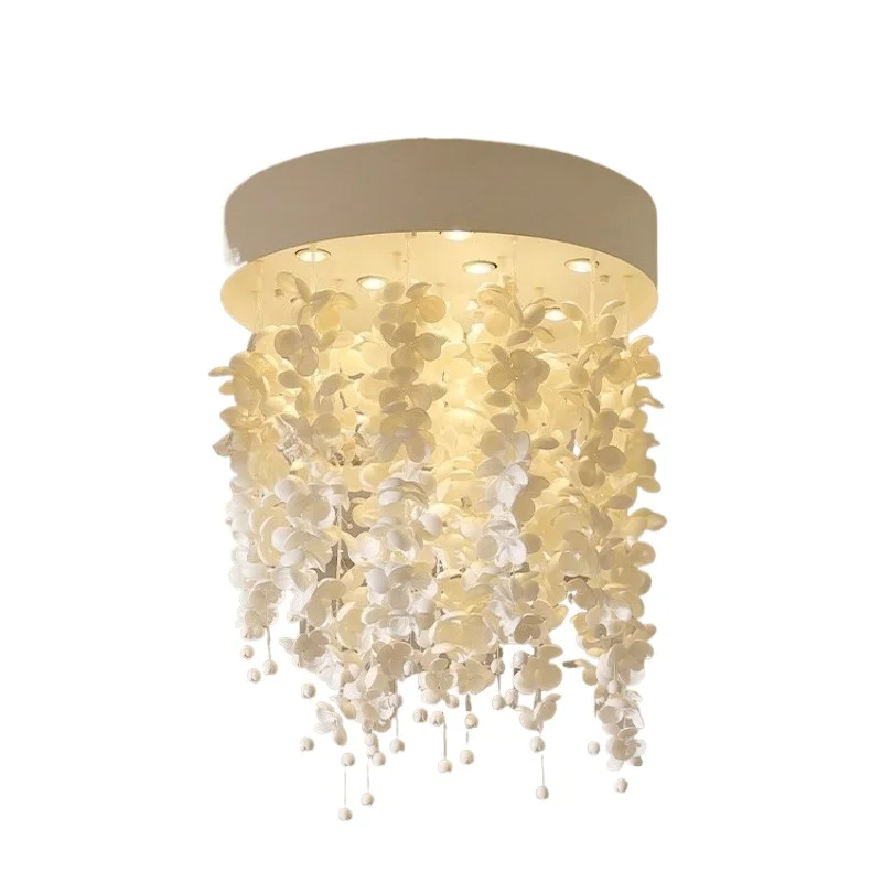 

French light luxury villa living room lamp ceramic restaurant duplex entrance hall light