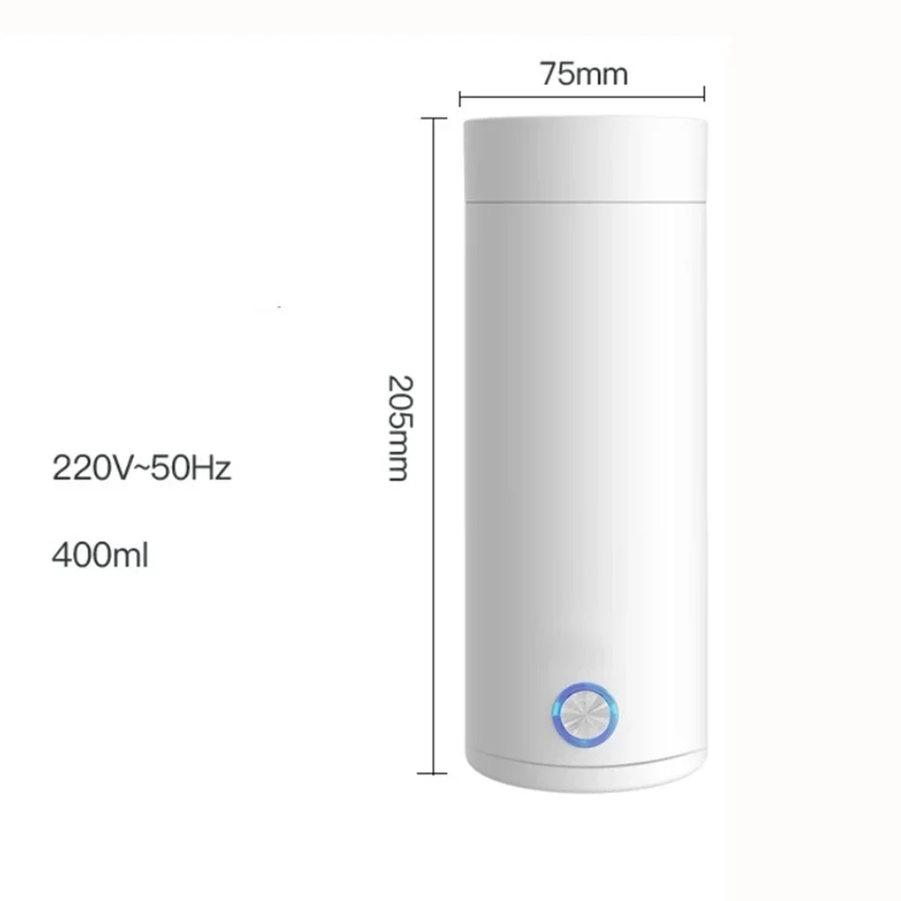 Hervidor eléctrico portátil, taza térmica de 400ml, hervidor de agua inteligente para viajes, mantiene el calor, hervir agua, tetera y cafetera.