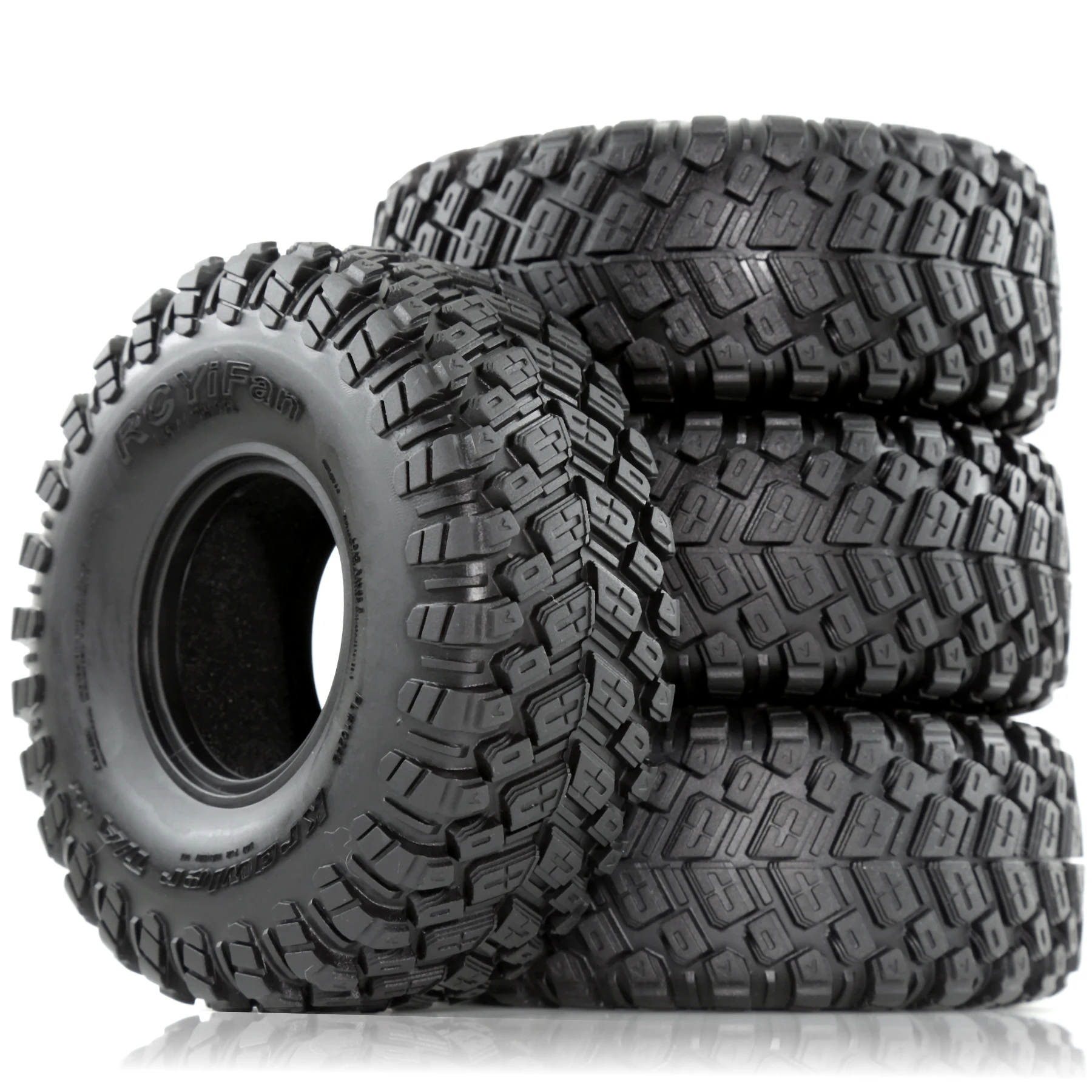 

4PCS 1.9" Voodoo KLR Tires (116x45mm) - High-Grip Rubber for Axial SCX10, D90, TF2, MST, Tamiya - 1/10 RC Crawler Upgrade