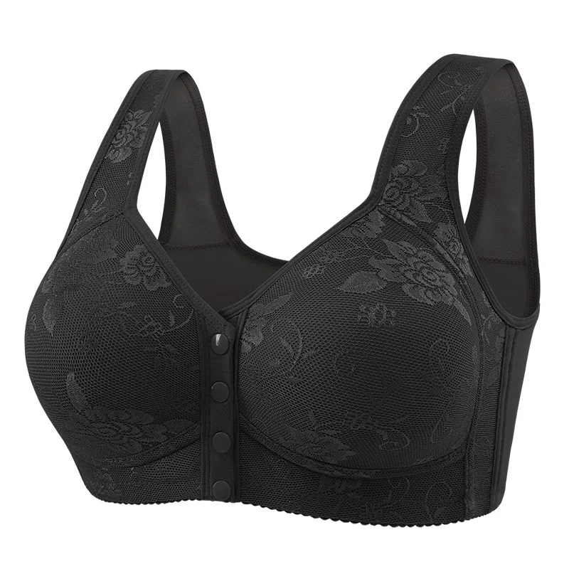 Postpartum Still-BH für Damen, vorne zu öffnen, Übergröße, Westen-Stil, ohne Bügel, leicht stützend, schöner Rücken, Mädchen-BH