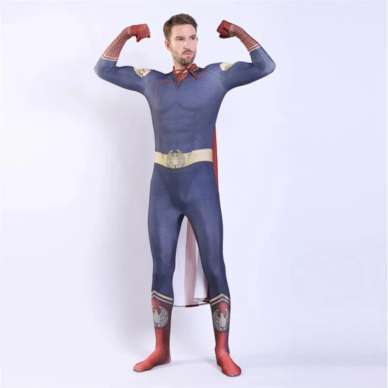 

dd12The Boys Homelander A-Train Deep The Seven Starlight костюмы для косплея для взрослых и детей 3D спандекс костюм зентай боди костюм