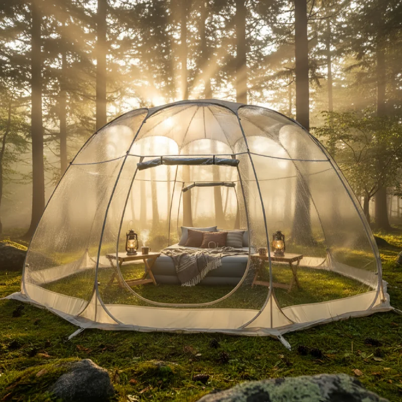 Warm Transparent Bubble House Tent Dome PVC 2-6 Person Outdoor Camping Glamping Tent for Winter Backyard Stargazing