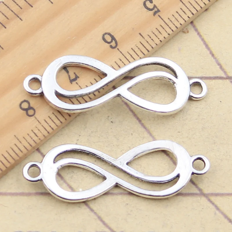 20pcs Charms Infinity Link Connector 33x11mm Tibetan Silver Color Pendants Antique Jewelry Making DIY Handmade Craft