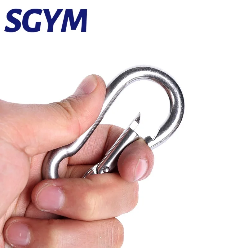 Carabiner Clip Stainless Steel 304 M4 M5 M6 M7 M8 M10 M11 M12 Locking Durable Spring Snap Hook Carabiner Clips for Outdoor