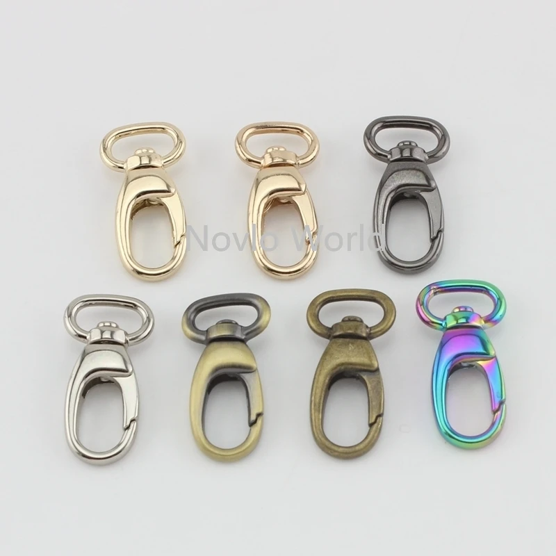 10-50pcs 7 colors 13*37mm  trigger snap hook clasp metal clip swivel dog leash bags small handbag purse adjusted strap