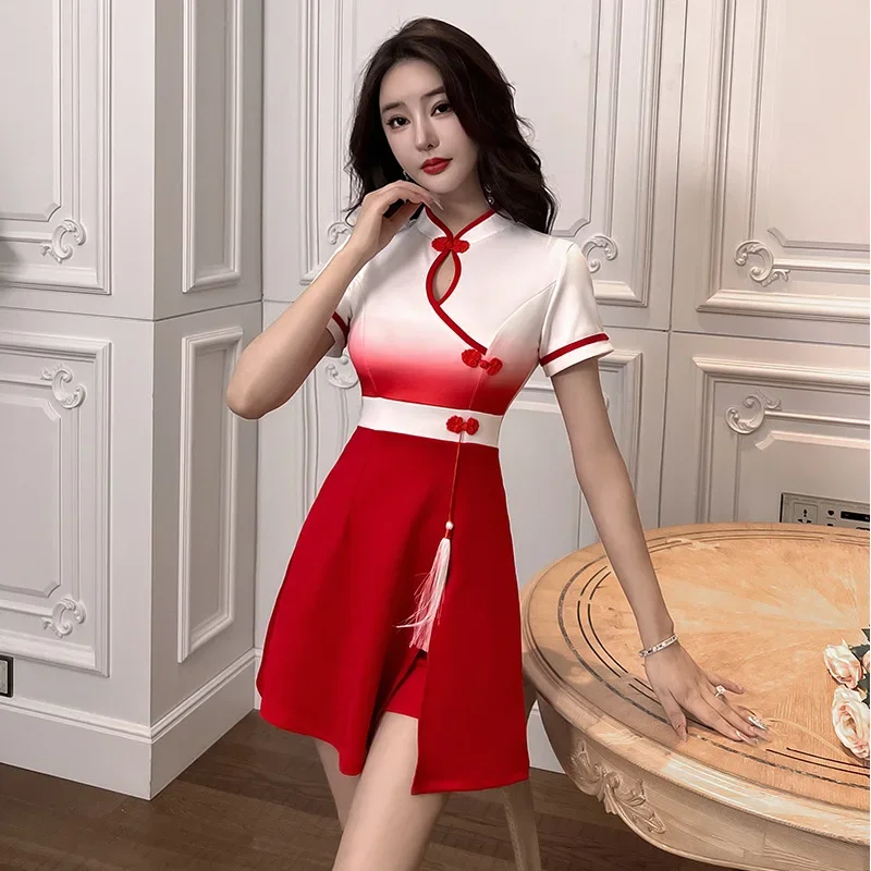 Women Work Clothes Shirt Short Skirt Suit Hotel Waiter Beauty Salon Spa Massage Nail Cafe Foot Bath Technician Overalls Uniform