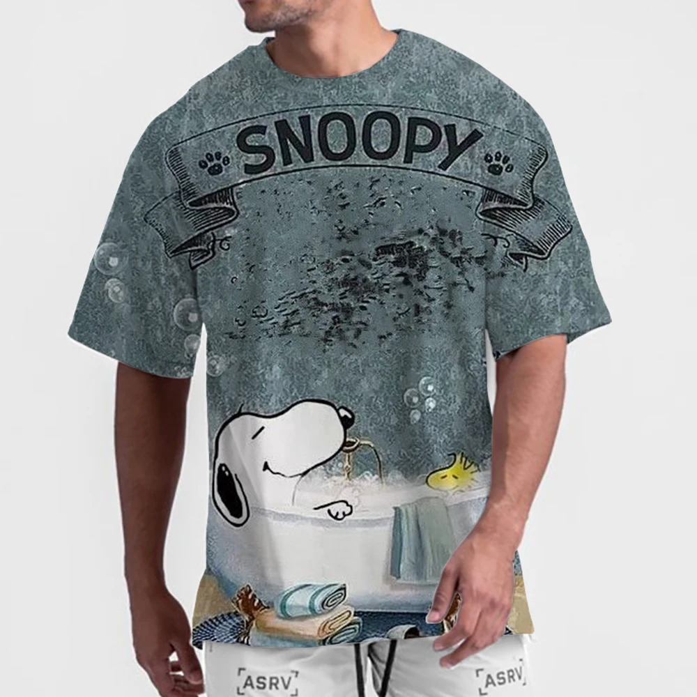 Mężczyźni Kobiety Peanuts Snoopy Flying Ace T Shirt 3D Odzież Nowość Koszulki z krótkim rękawem Crew Neck Graficzna koszulka dziecięca ﻿