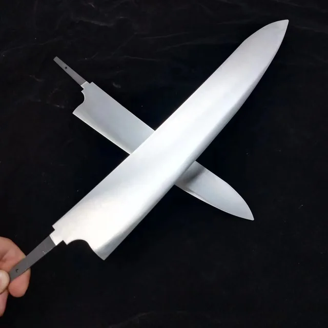 DIY nóż ostrze bez uchwytu VG10 ostrze ze stali Gyutou kucharzy tasak Sashimi krojenie szynki rybnej Sushi noże kuchenne akcesoria