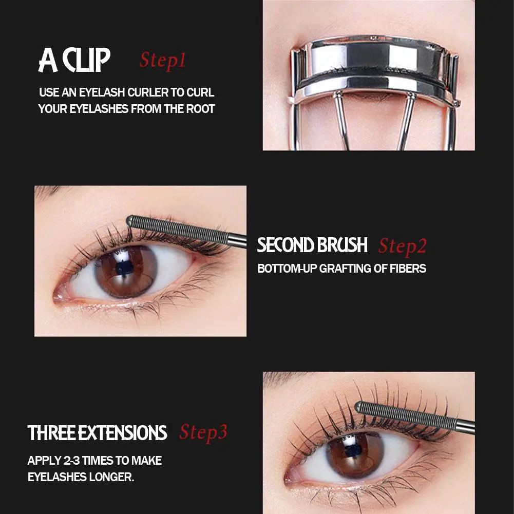 Silver Tube Mascara Long & Curl Black Lash Wimpernverlängerung Wimpernbürste Make-up Beauty Eye Korean Cosmetics