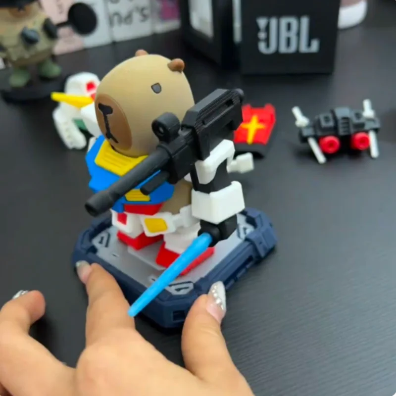 Cartoon Capibala Magnetic Mecha Armor Action Figure - Hand-Made Game Special Decoration Toy Creative Collectible Figurine