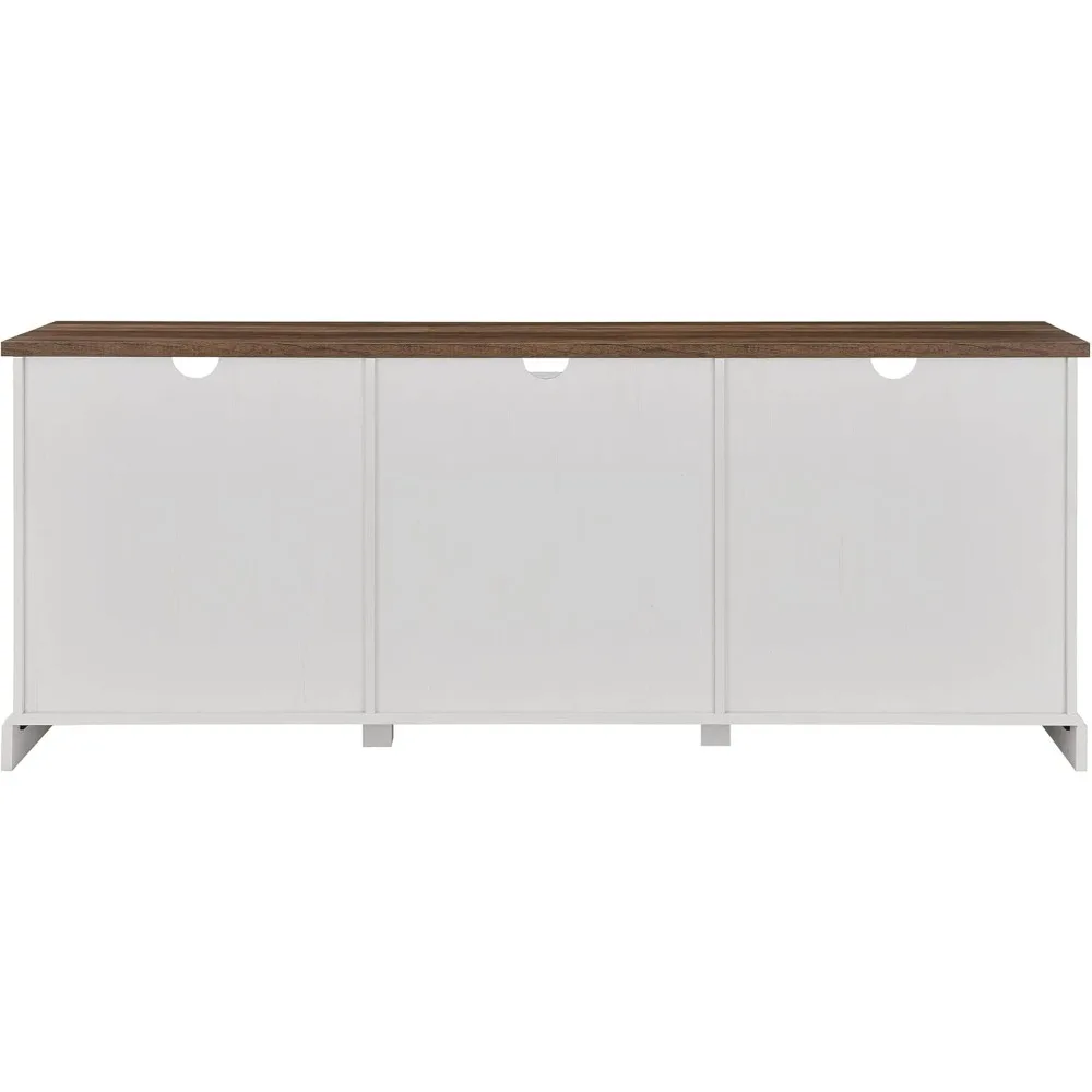 Corbin-Soporte de TV con puerta corredera de Granero, accesorio moderno de granja para televisores de hasta 80 pulgadas, 70 pulgadas, madera de Granero reciclada y blanco cepillado