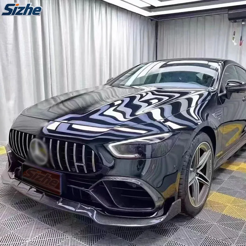 سبويلر الشفة الأمامية من ألياف الكربون لسيارة Mercedes Benz AMG GT43/GT50/GT53/GT63 - ملحقات طقم هيكل السيارة عالية الجودة #6