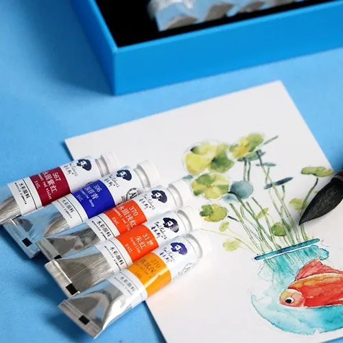 Imagen 2 del producto Paul Rubens-Juego de tubos de pinturas de acuarela, 5ml, 18/24/36 colores, pigmento de pintura de Color agua para principiantes, suministros de arte de dibujo