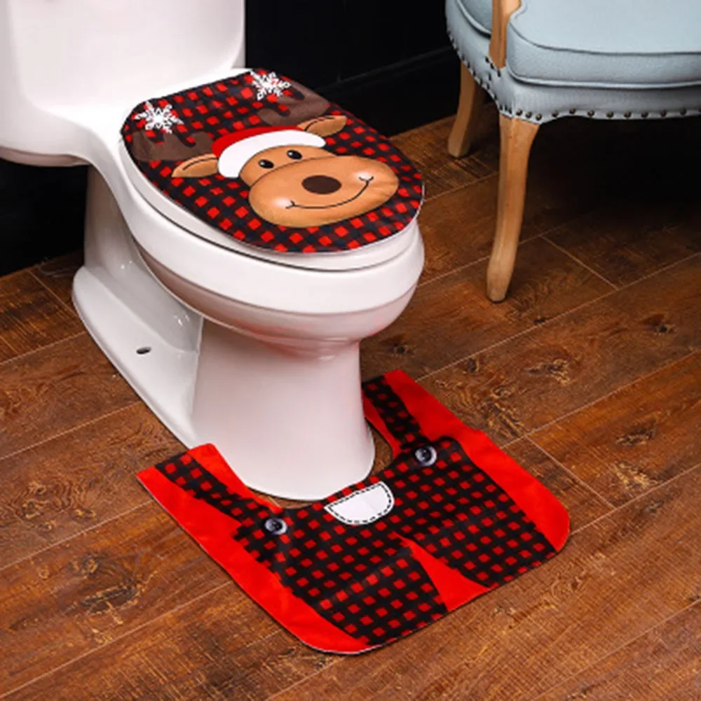 Juego de decoración de alfombras con Pedestal para el hogar, tapa de alfombra con Pedestal, 2 uds., cómodo, Navidad, 2 uds.