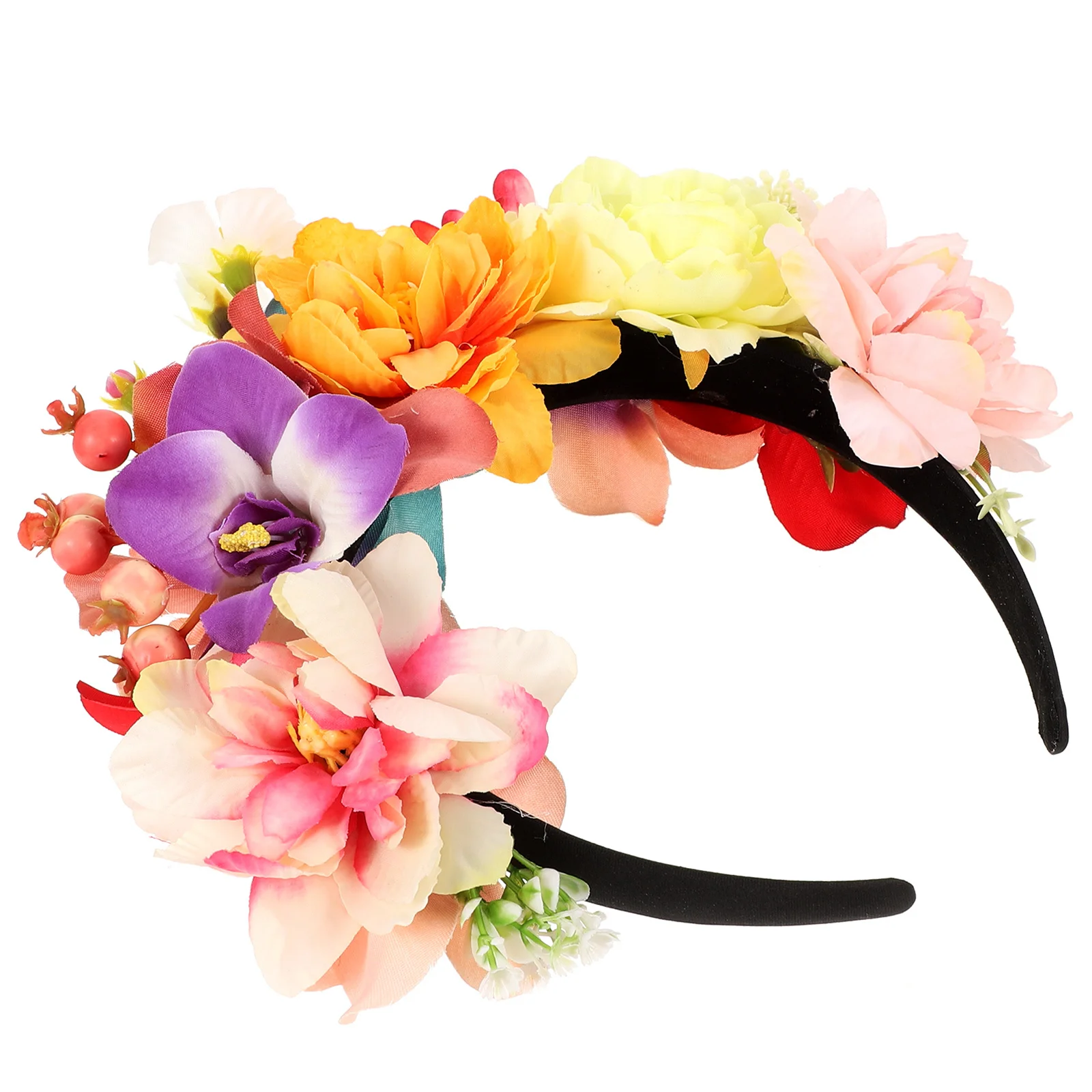 

Simulation Flower Headband Vivid Fake Flower Hairband Perfect for Wedding Party Bride Floral Crown Headpiece Hair Accessory