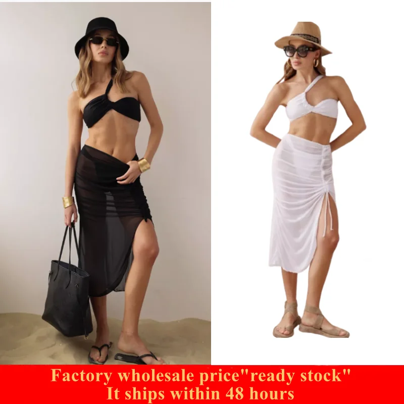 

2025 Swimsuit separate bikini Shoulder Set Backless 2 Pieces Swimsuit Beachwear Low Bathing Suit for Women