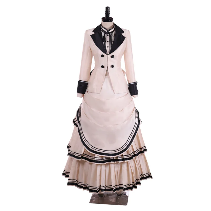 White Southern Bell Victorian Ball Gown Wedding Party Dress Women Civil War Dress Reenactment Stage Costume