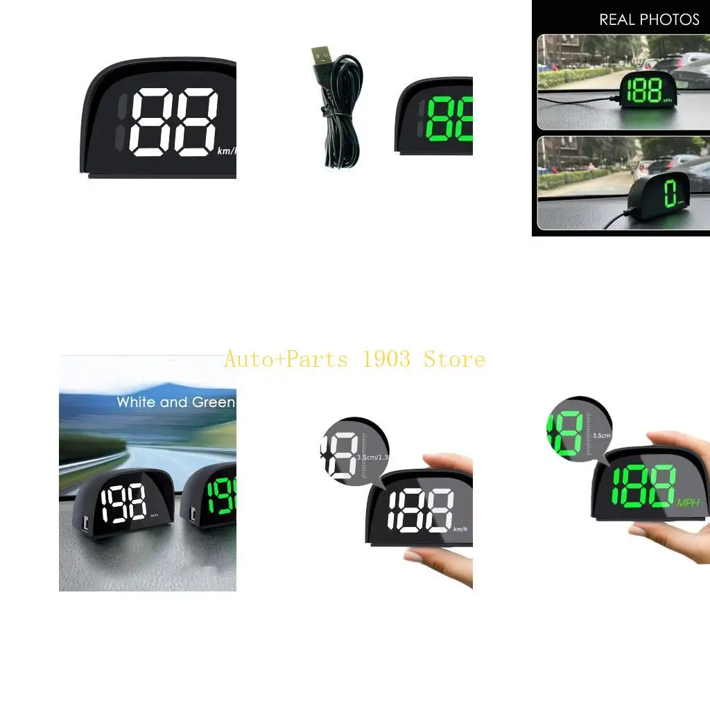 E21C Convenient HUD Speedometer Car Speed Meter for Long Drives Night Travel Highways