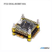 JHEMCU F7 Stack F722 Dual GF30F722-DUAL Flight Controller with RuiBet 60A ESC 3-6S 30.5*30.5mm for RC FPV Freestyle Drone