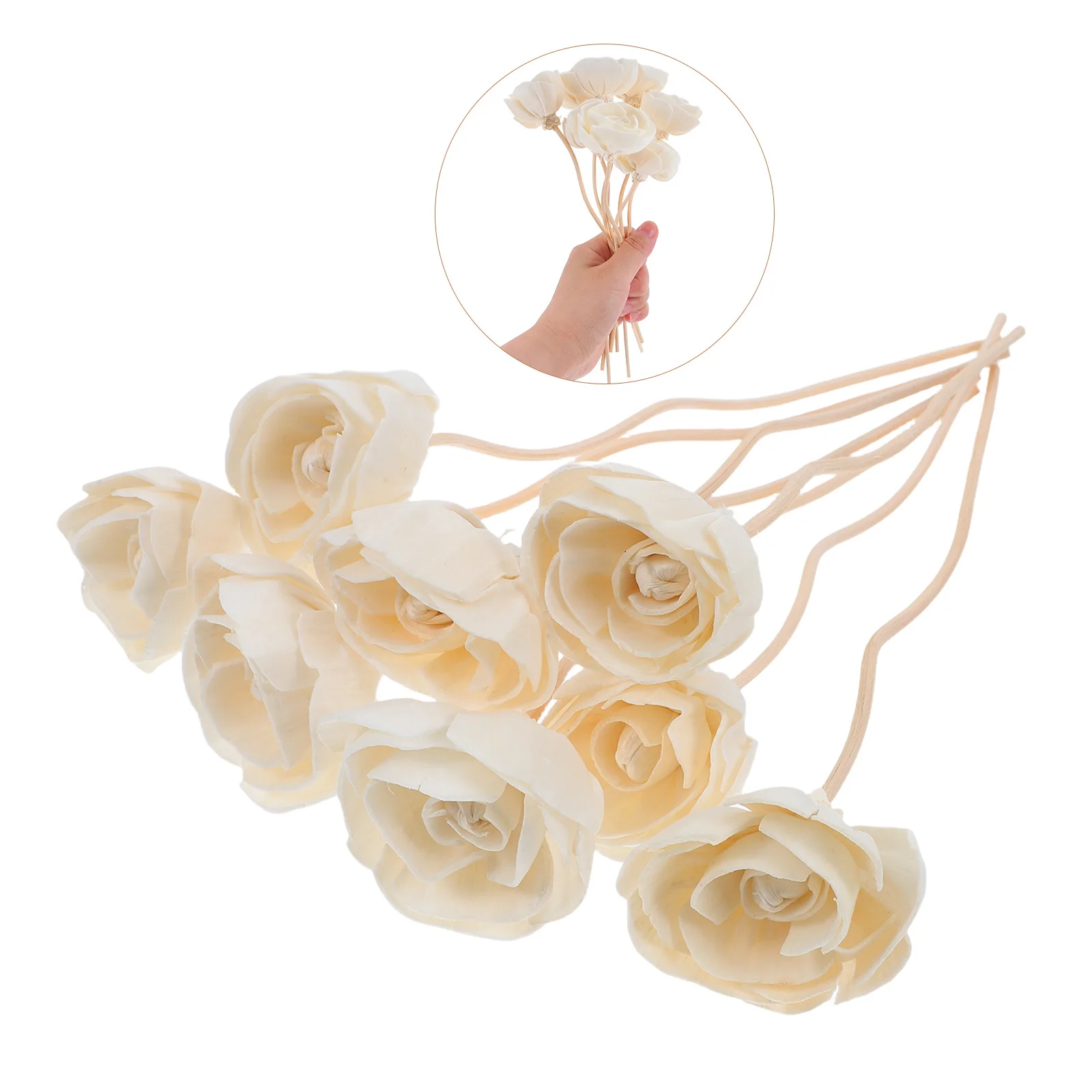 

8Pcs Premium Aroma Diffuser Flowers with Rattan Reeds for Fragrance Oil Bottles Home Decorative Scent Enhancer Bedroom Spa