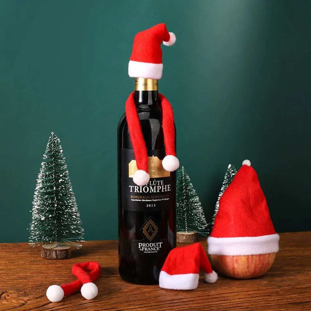 

20 шт., мини-рождественская шапка, шарф, праздничные аксессуары «сделай сам», фруктовый декор, идеальные рождественские вечеринки, домашний стиль, праздничные аксессуары