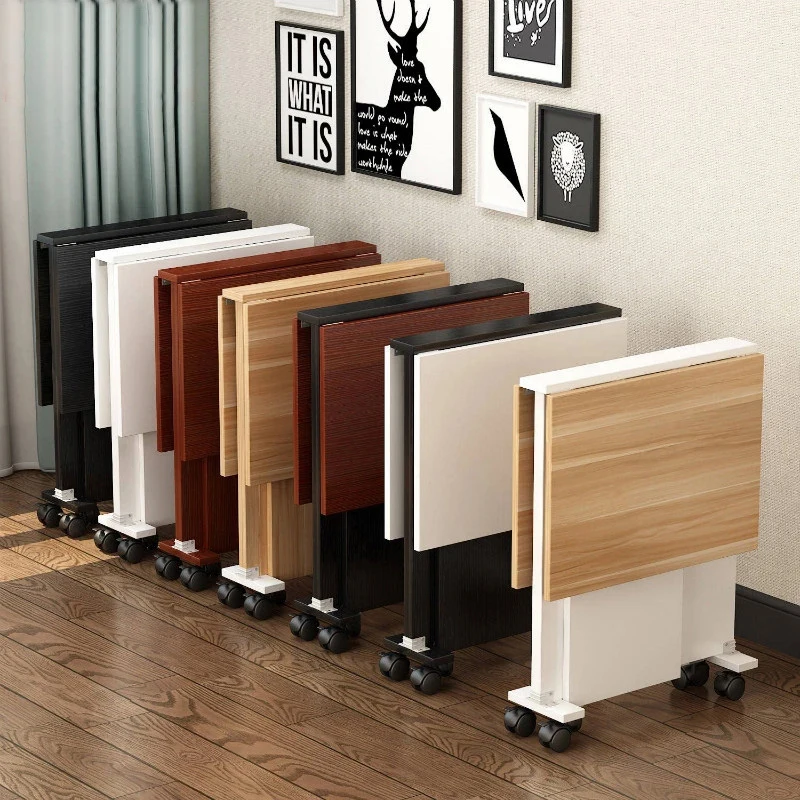 Ultra-thin Kitchen Dining Tables Home Furniture Removable Small Apartment Folding Table Simple Rectangular Telescopic Tables