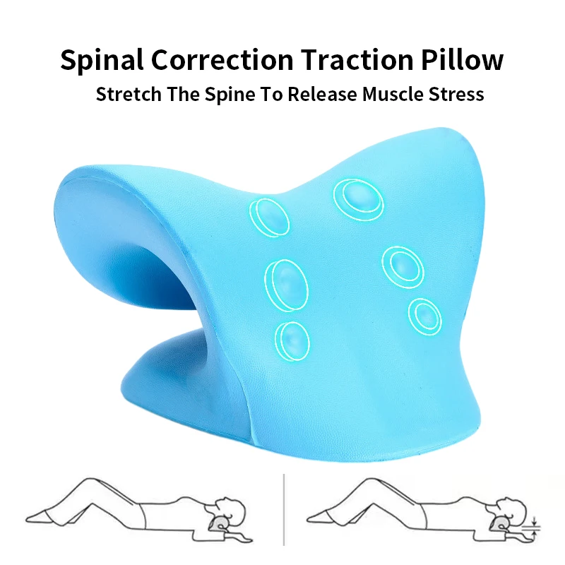 

Neck Massage Shoulder Stretcher Relaxer Cervical Chiropractic Traction Device Pillow For Pain Relief Cervical Spine Alignment